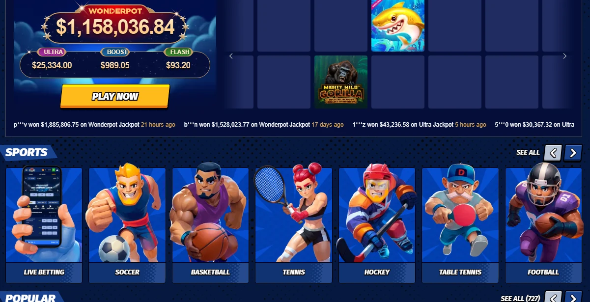 Bigclash Τζάκποτ Ζωντανά